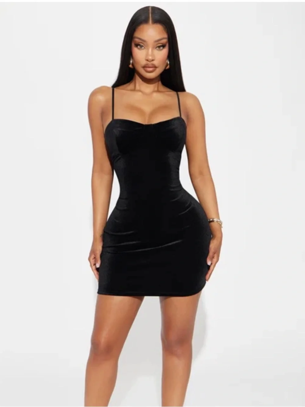Black Velvet Mini Dress